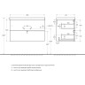 База под раковину BELBAGNO DUE-800-2C-SO-NOCE-P подвесная с двумя выкатными ящиками Noce 800x422x500