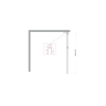 Душевая перегородка BELBAGNO UNO-L-1-TB-110-C-Cr 1100x2000 мм хром